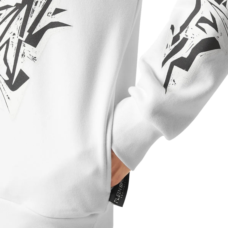Plein Sport Top Hoodie Thunder Tiger weiss(Image 5)