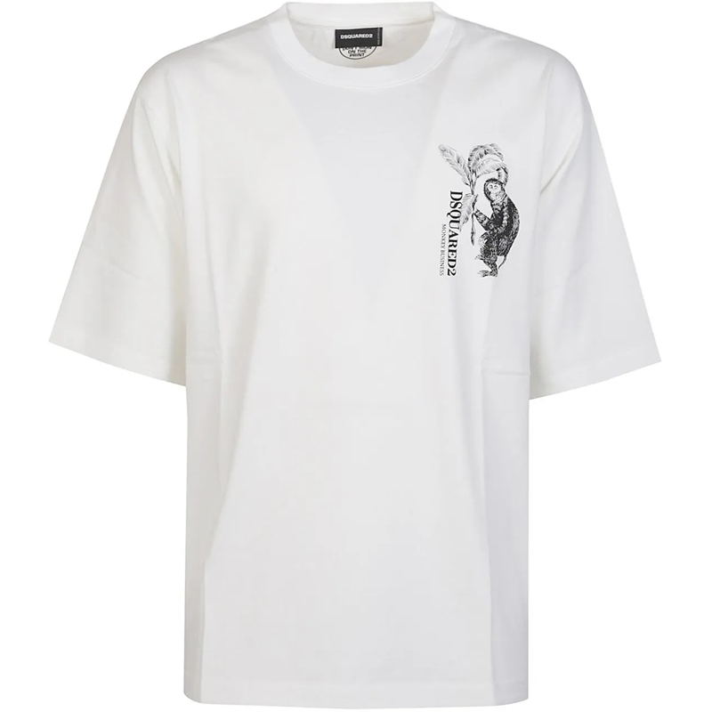 Dsquared2 T-Shirt Loose Fit T-shirt White weiß