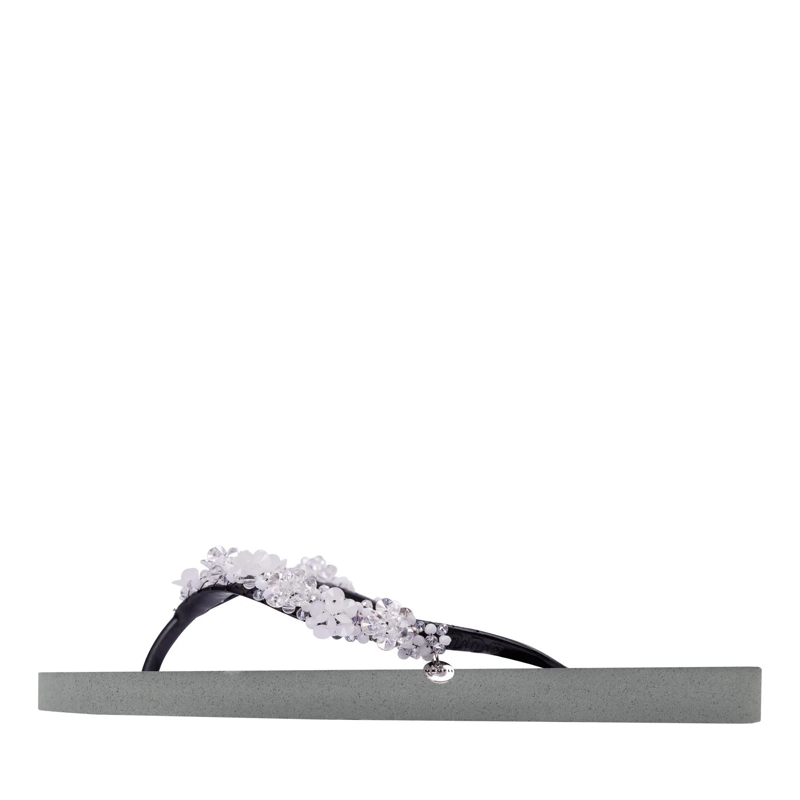UZURII Flip Flops Zehentrenner Precious Bloom White silber