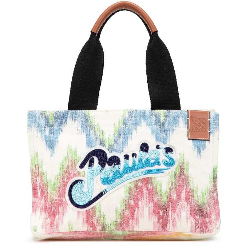 Loewe Fourre-tout Paula's Ibiza Canvas Beach Cabas Tote weiß