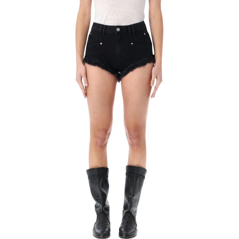 Etoile Isabel Marant Casual Shorts Eneidala Denim Shorts Black