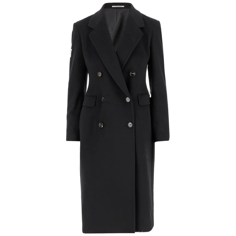 Tagliatore Manteaux de tanche Double-Breasted Cashmere Coat Black