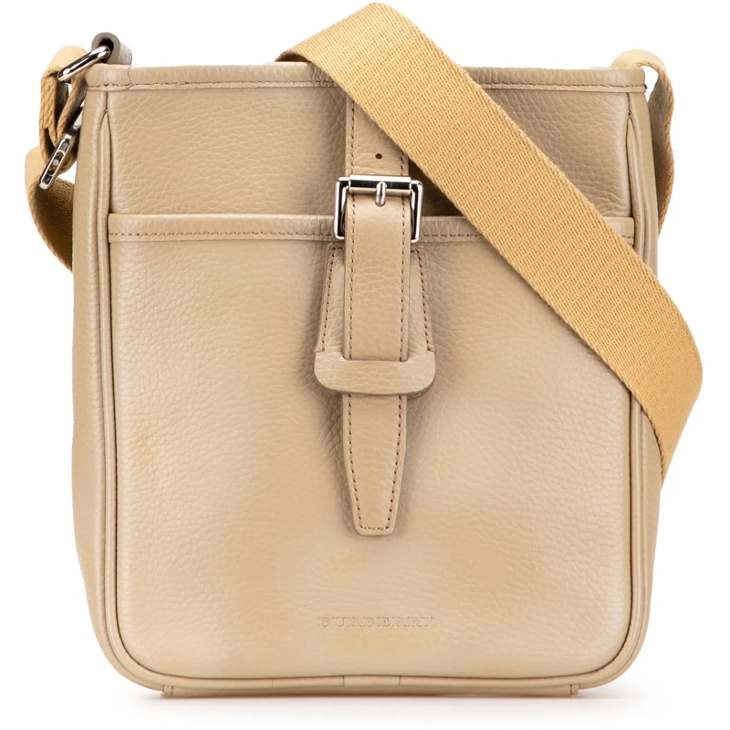 Burberry Schultertasche Leather Crossbody braun