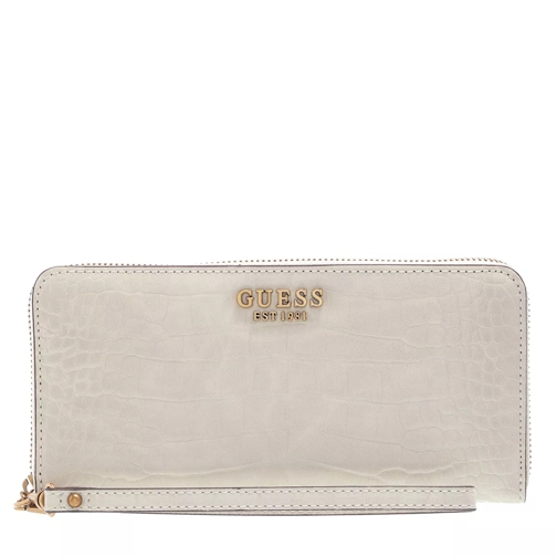 Guess Laurel Slg Large Zip Around Eggshell Continental Wallet
