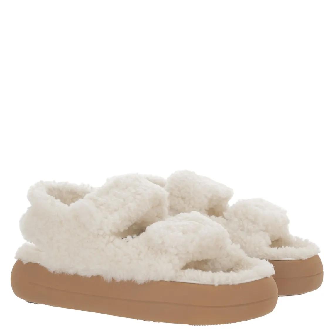 Thumbnail - Moonboot Sandalen - Moon Boot Mb Shearling Sandal Sandalen Off White 8 - Gr. 38 (EU) - in Beige - für Damen