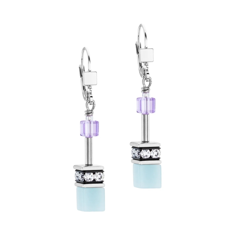 COEUR DE LION Ohrstecker GeoCUBE® Iconic Ohrringe blau