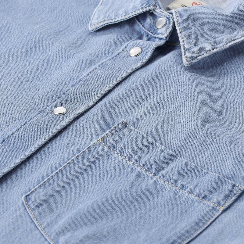 Adriano Goldschmied Bluse Hemdbluse Kodiak aus Denim blau(Image 3)