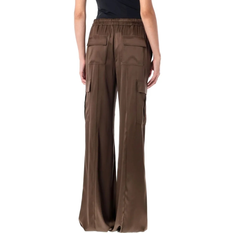 Tom Ford  Stretch Silk Satin Cargo Pj Pants Brown