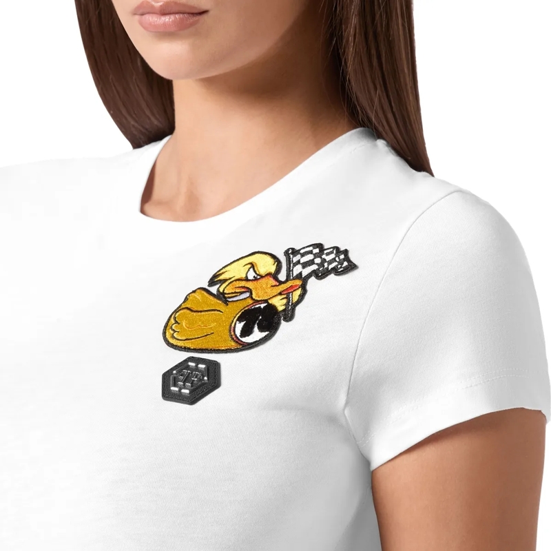 Philipp Plein T-Shirt T-Shirt Slim Fit Duck weiss(Image 5)