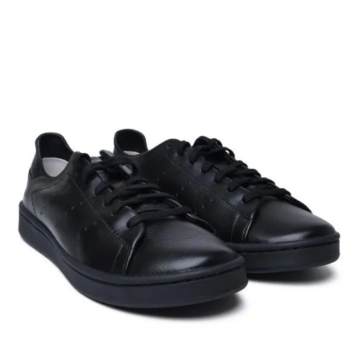 Y-3 Black Leather Sneakers Black låg sneaker