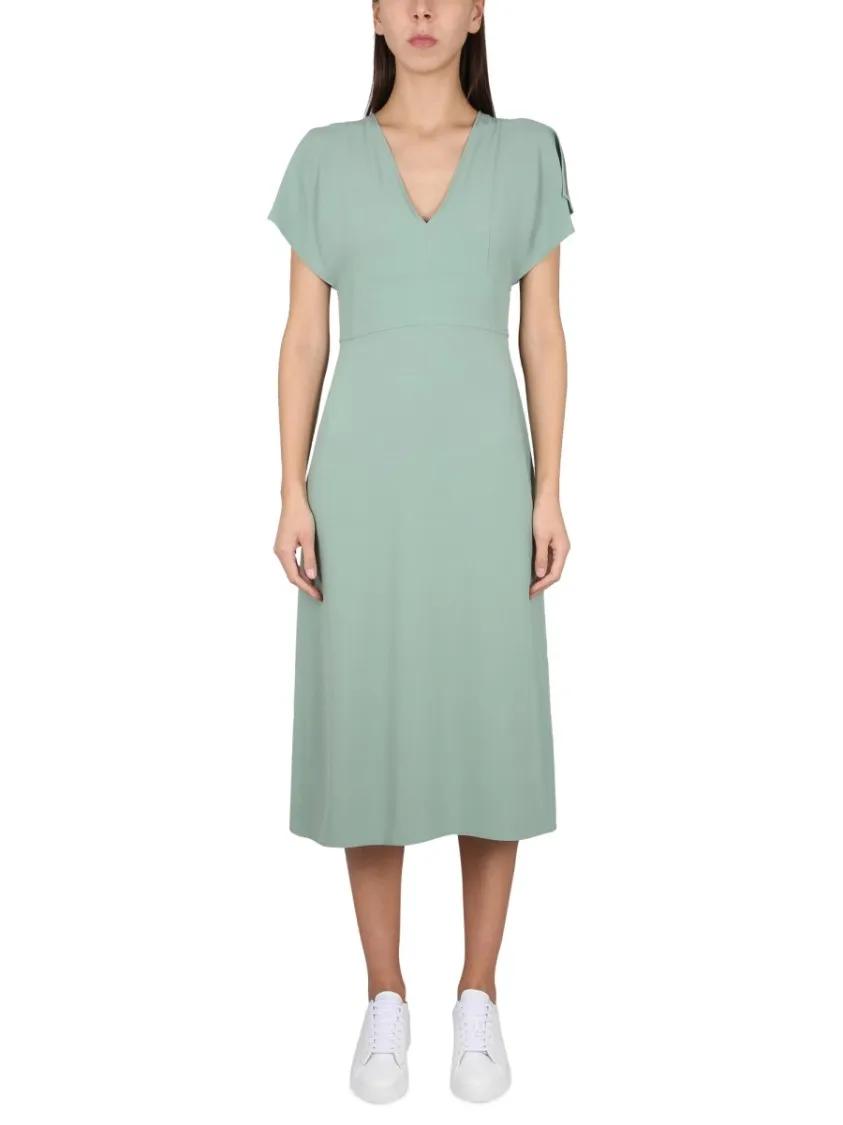 Thumbnail - Boss - V-Neck Dress - Größe 36 - grün