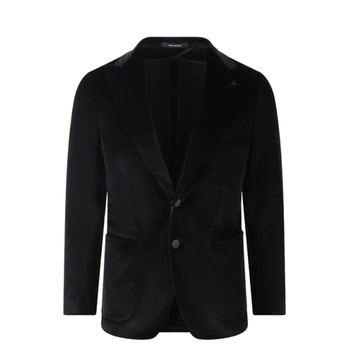 Tagliatore Blazer Velvet Single Breasted Blazer Black