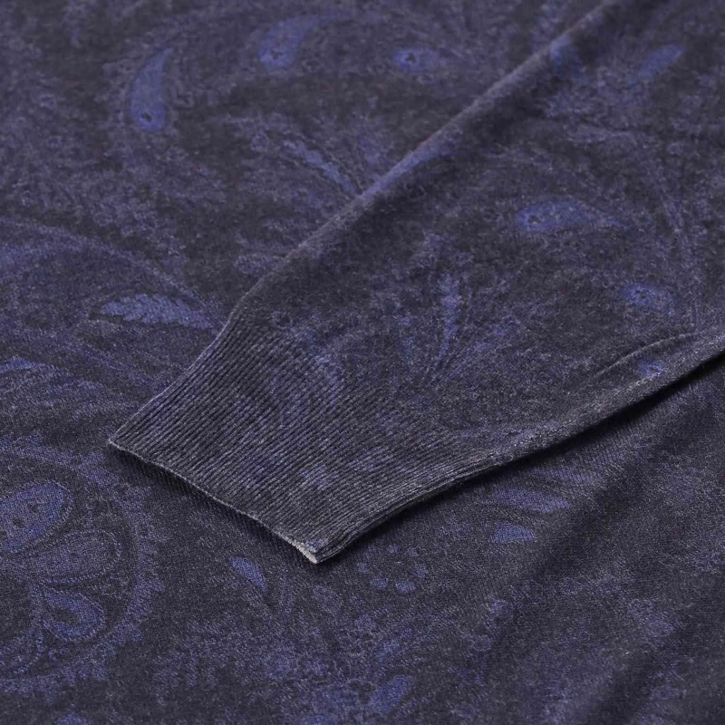 Etro Pullover Pullover aus Kaschmir-Seiden-Mix blau(Image 3)