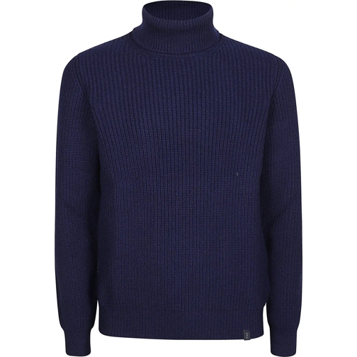 Fay  Turtle Neck Sweater Blue blau