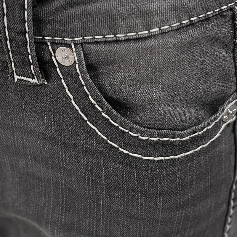 True Religion Jeans - Flared-Jeans- Weiter Schlag- Drehbein- Gedreh schwarz(Image 6)
