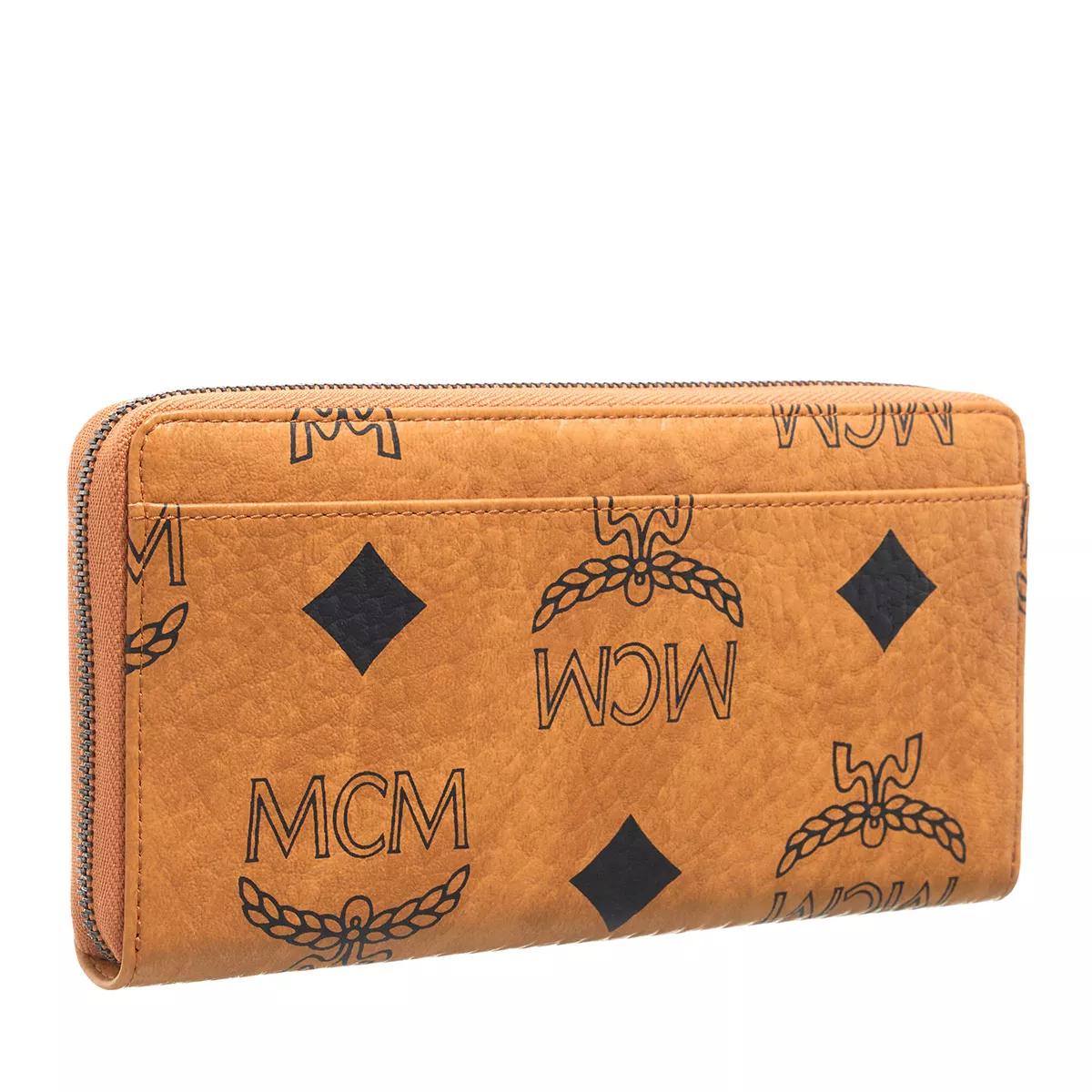 Mcm cognac cheap wallet