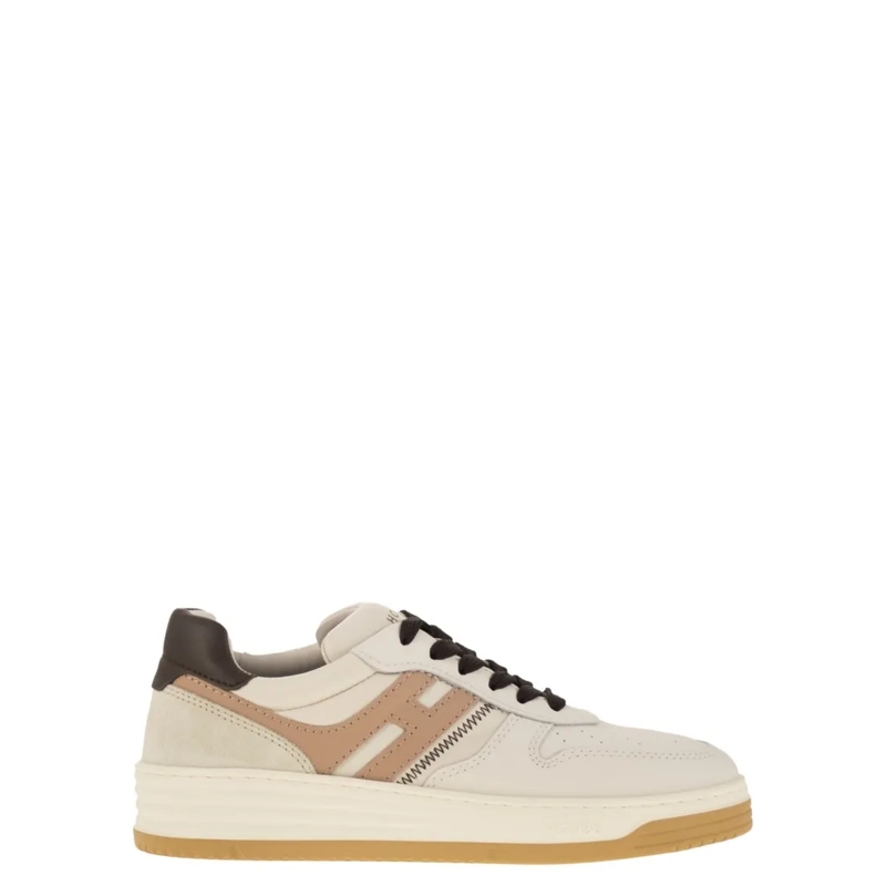 Hogan Lage-top sneaker H630 - Leather Trainers With H On The Side Neutrals