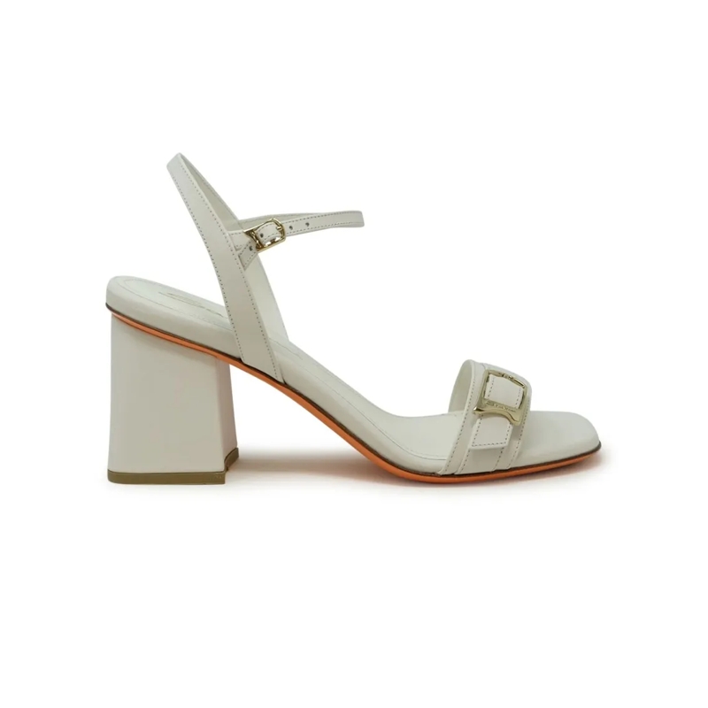 Santoni Sandalen White Leather Sandal White