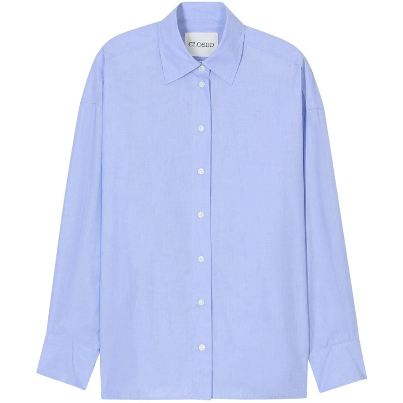 Closed Bluse Closed Cape Shirt Blouses Lichtblauw C94619-24p-22 blau