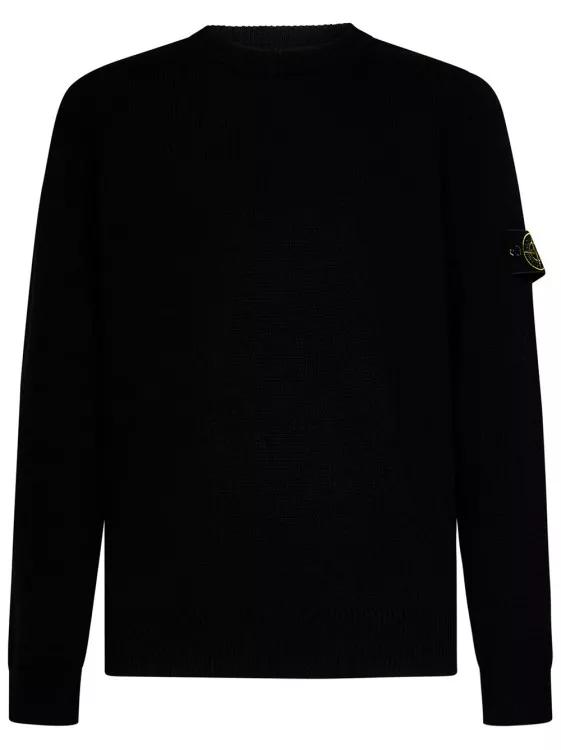 Black Wool Blend Sweater Black