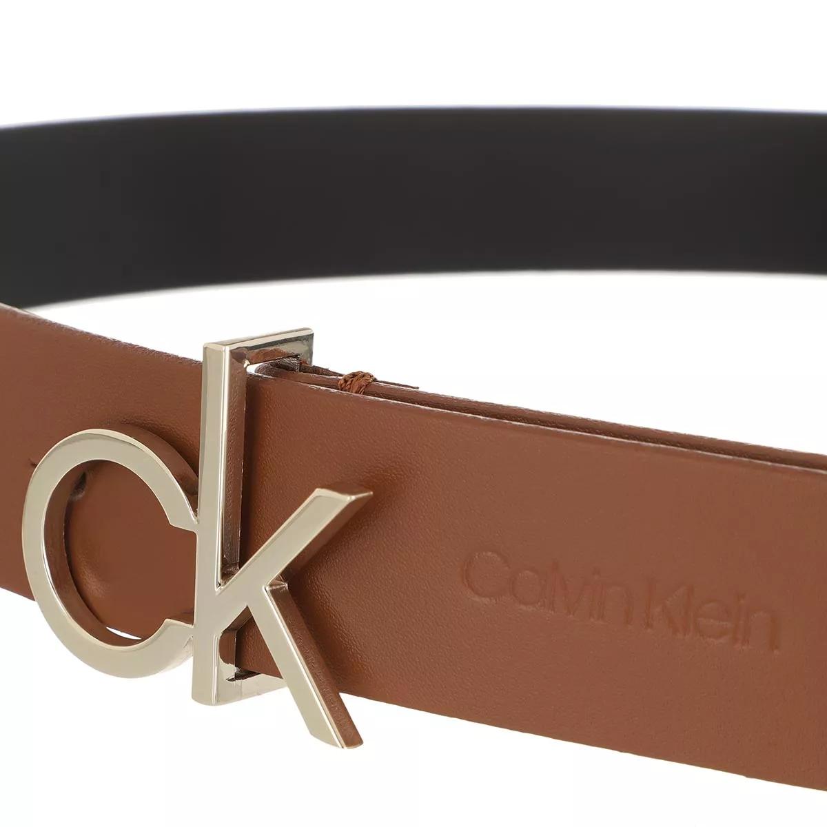 Ledergürtel | Cognac 30mm Calvin Logo Belt Klein