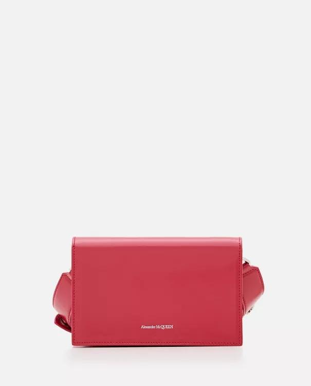 alexander mcqueen Shoppers Small Skull Leather Shoulder Bag in rood