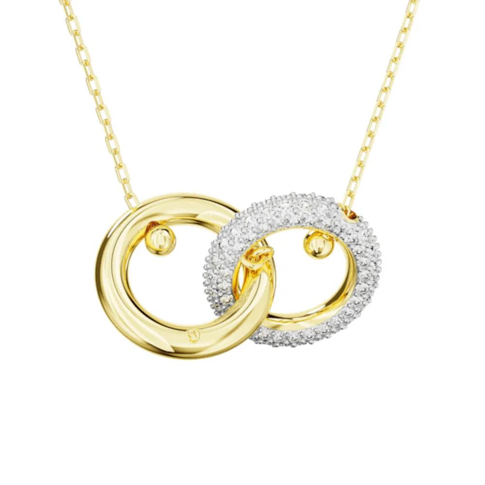 Thumbnail - Swarovski Charms - Dextera pendant, Interlocking loop, Gold-tone plat - Gr. unisize - in Weiß - für Damen