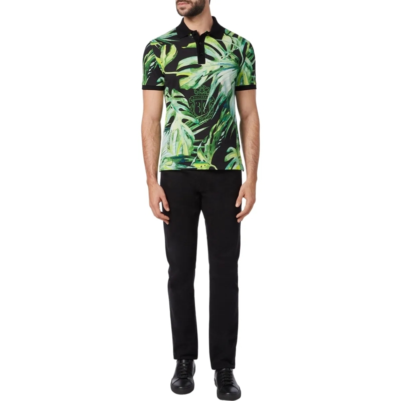 BILLIONAIRE Top Poloshirt Palms schwarz(Image 3)