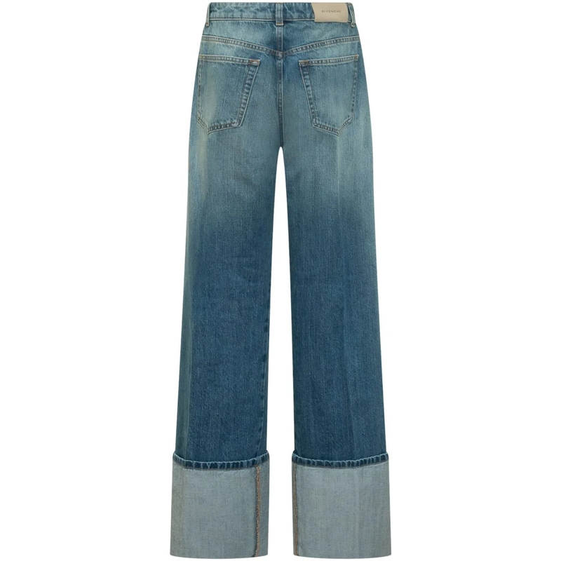 Givenchy Jeans Boyfriend Jeans con Risvolto al Fondo blau(Image 2)