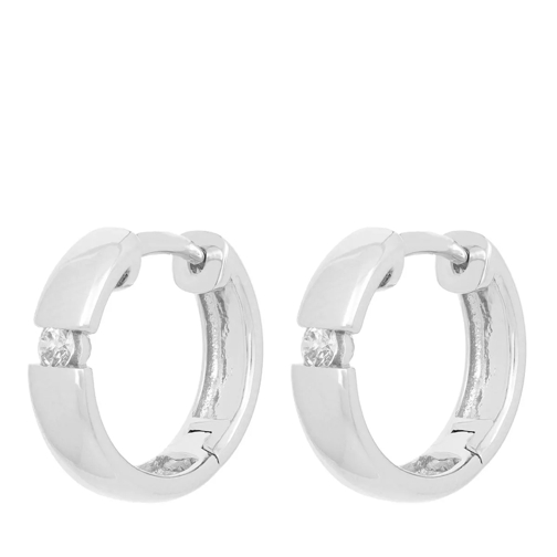 VOLARE Earring Hoops 2 Brill ca. 0,15 White Gold Ring