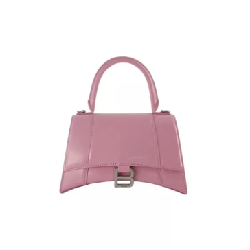 Powder Pink Leather Hourglass S Bag Pink Hobo Bag