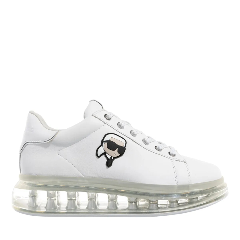 Karl Lagerfeld Low-Top-Sneaker Kapri Kushion Karl Nft Lo Lace White Lthr w/Silver