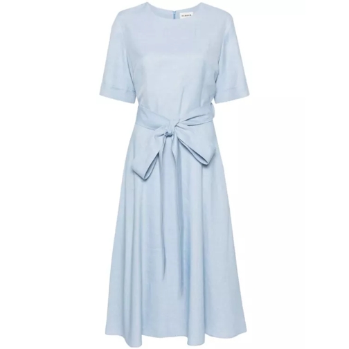 P.A.R.O.S.H. Sky Blue Short Sleeves Dress Blue 