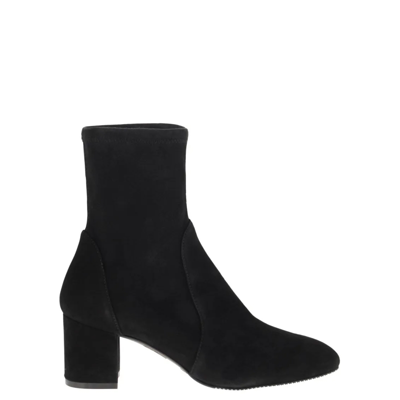Stuart Weitzman Bottes Yuliana 60 - Suede Leather Ankle Boot Black