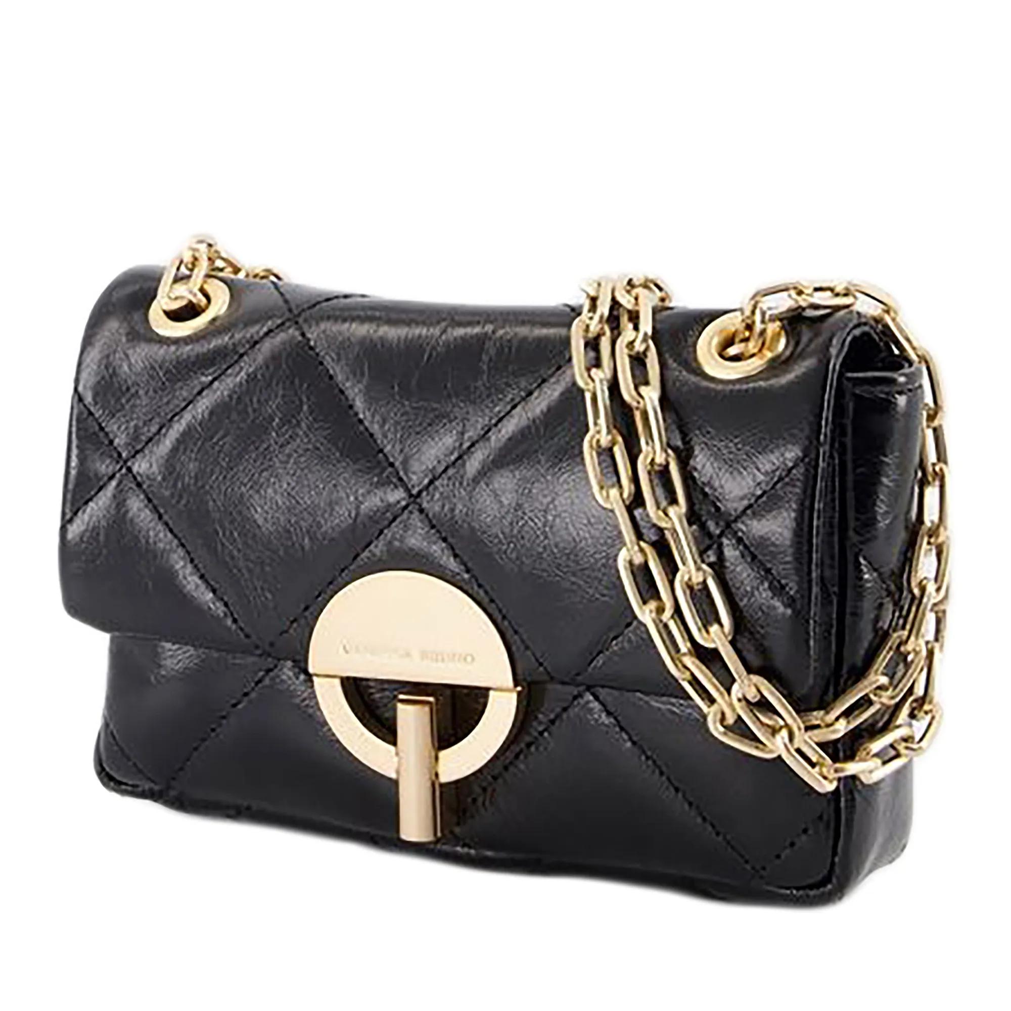 Vanessa Bruno Shoppers Nano Moon Bag- Leather Black in zwart
