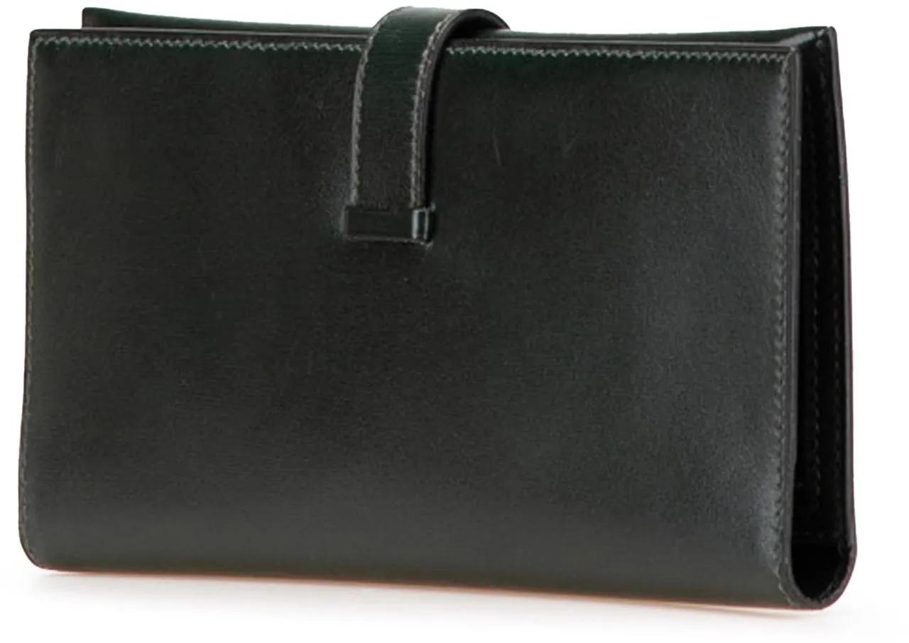 Thumbnail - Hermès Portemonnaie - Box Calf Bearn Wallet - Gr. unisize - in Grün - für Damen