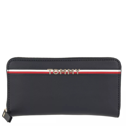 Tommy Hilfiger Corp Leather Wallet Tommy Navy Zip-Around Wallet