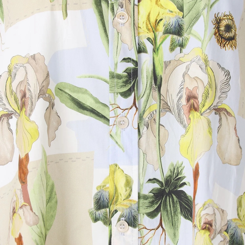 CALIBAN Maxi-jurk Blusenkleid mit floralem Muster mehrfarbig(Image 3)