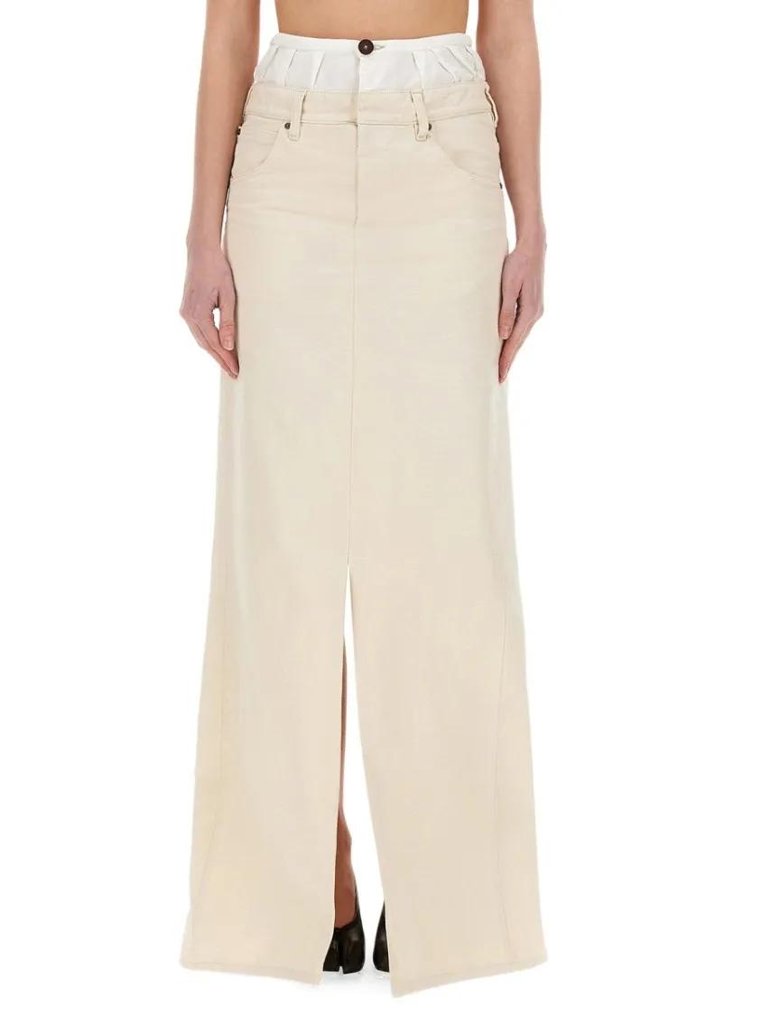 Thumbnail - Maison Margiela - "Anonymity Of The Lining" Skirt - Größe 40 - beige