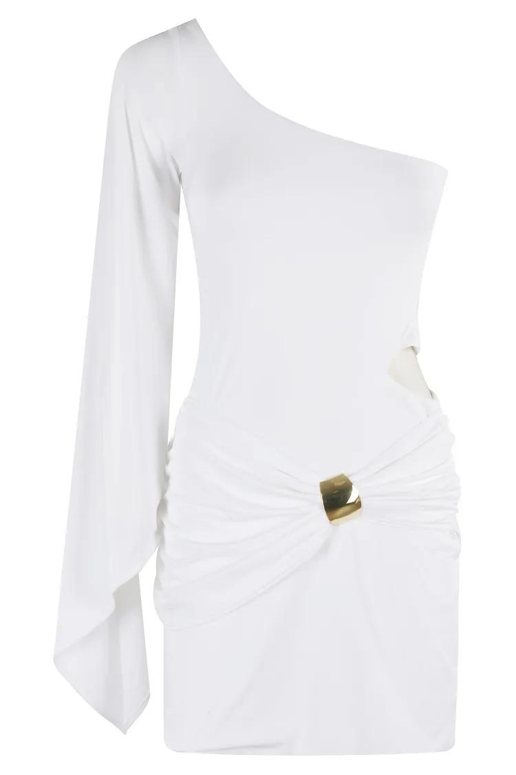Thumbnail - Federica Tosi - Asymmetric One-Shoulder Dress - Größe S - weiß