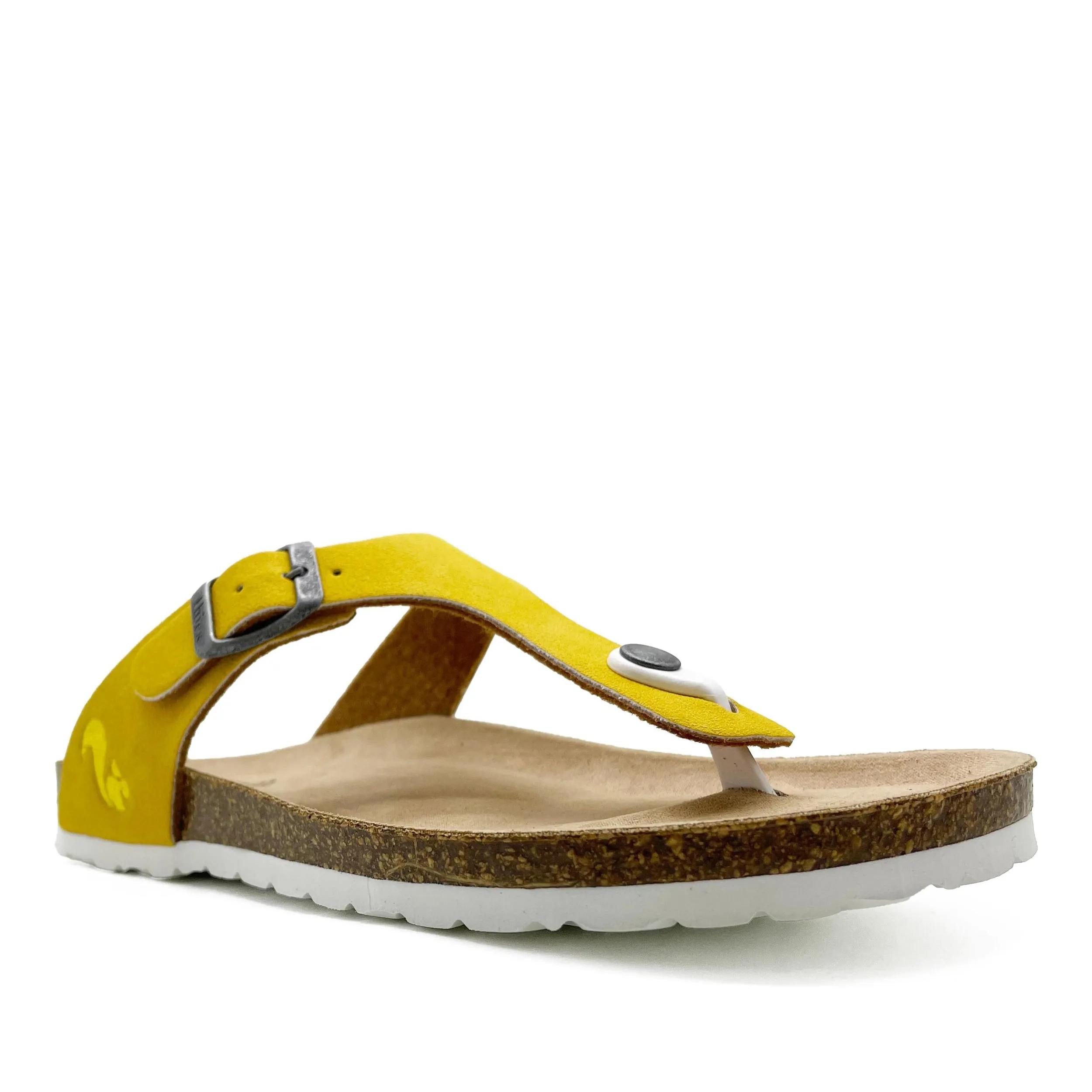 thies Sneakers - thies 1856 ® Eco Bio Thong Sandal vegan sun (W/X) - Gr. 42 (EU) - in Gelb - für Damen