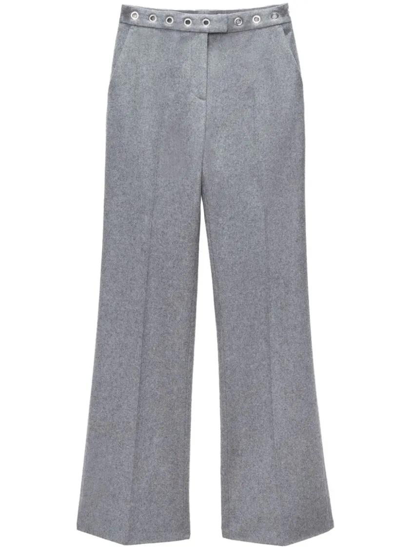 MSGM - Eyelet-Detail Tailored Trousers - Größe 44 - grau