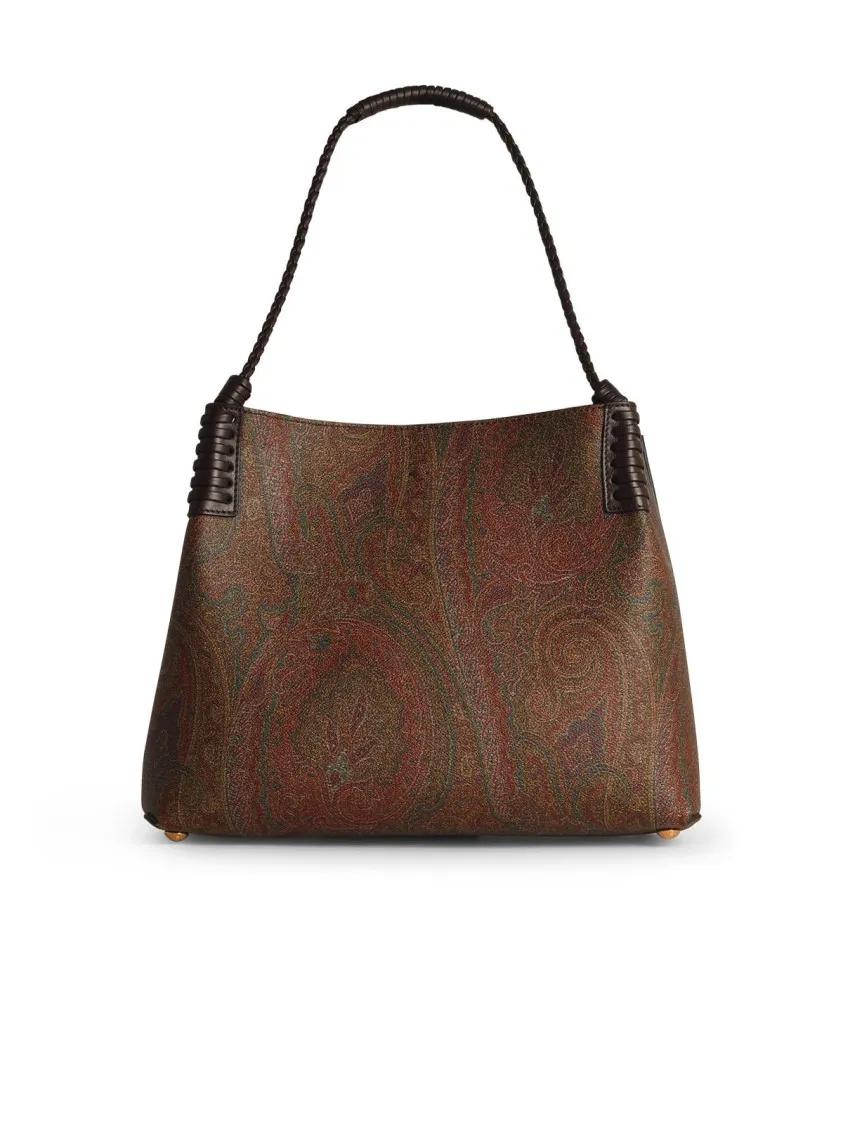 ETRO Crossbody bags Small 'Arnica' Brown Cotton Blend Bag in bruin