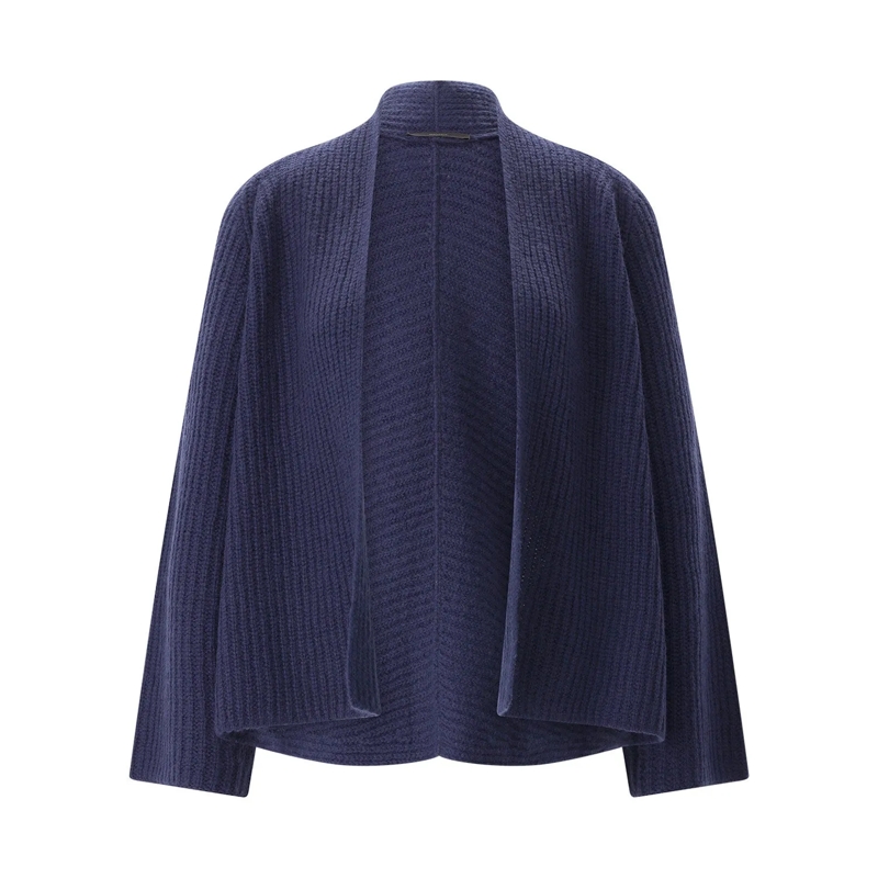 windsor. Strickjacke Cardigan aus Wolle & Kaschmir blau