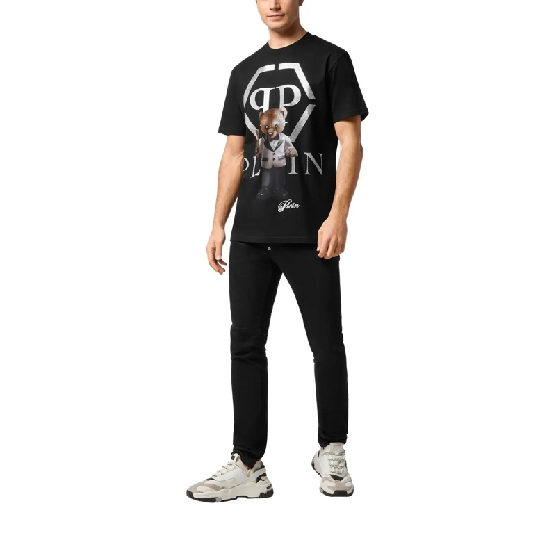 Philipp Plein T-Shirt T-Shirt Rundhalsausschnitt Ss Teddy schwarz(Image 4)