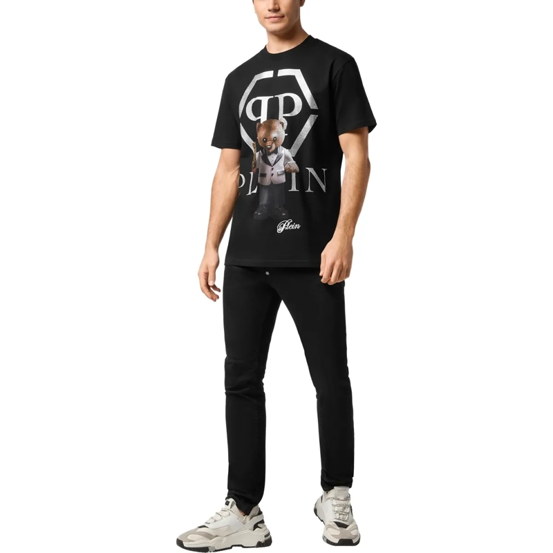 Philipp Plein T-Shirt T-Shirt Rundhalsausschnitt Ss Teddy schwarz(Image 4)