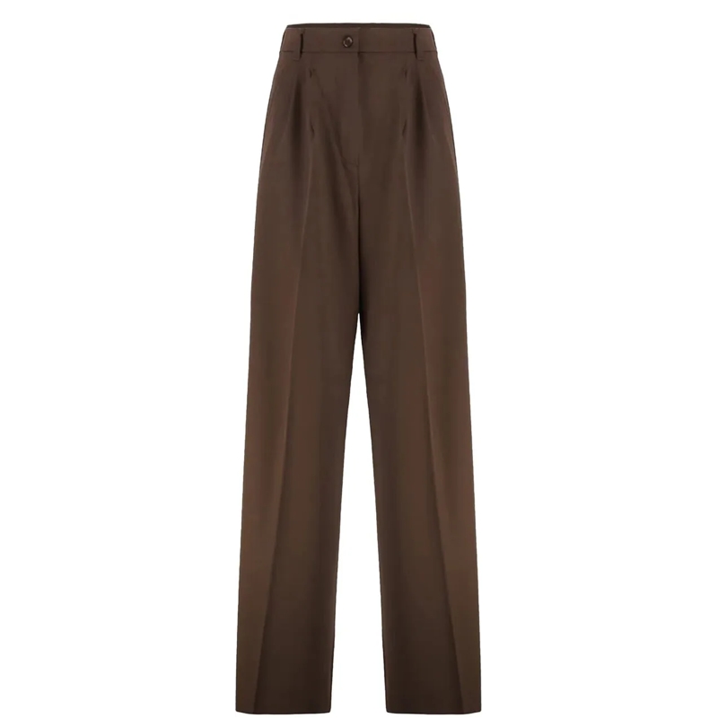 Max Mara  Wide-Leg Tailored Trousers In Smooth Virgin Wool Black