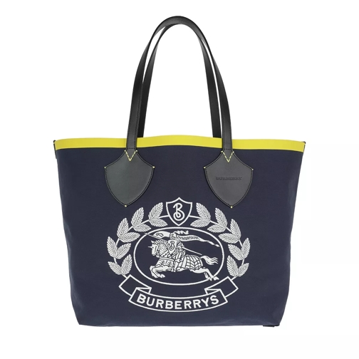 Burberry Jaquard Tote Archive Logo Cotton Navy Tote