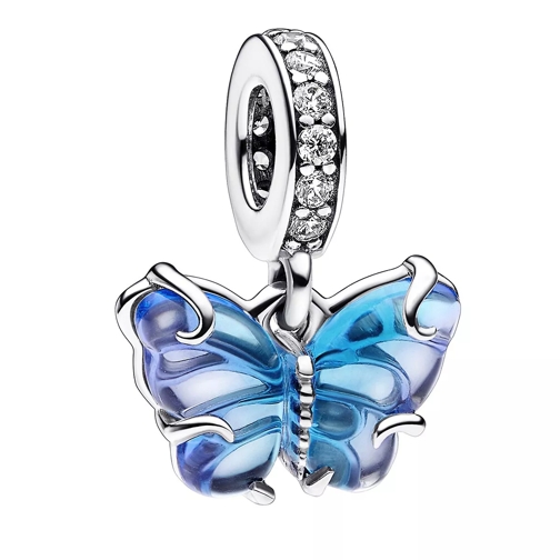 Pandora Blue Murano Glass Butterfly Dangle Charm Blue Hänge