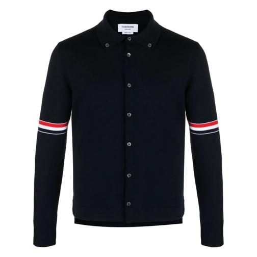 Thom Browne Cardigan Rwb Intarsia Cardigan Black